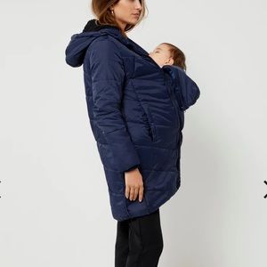 Modern Eternity Harper 3-in-1 Maternity Cocoon Coat, Navy S